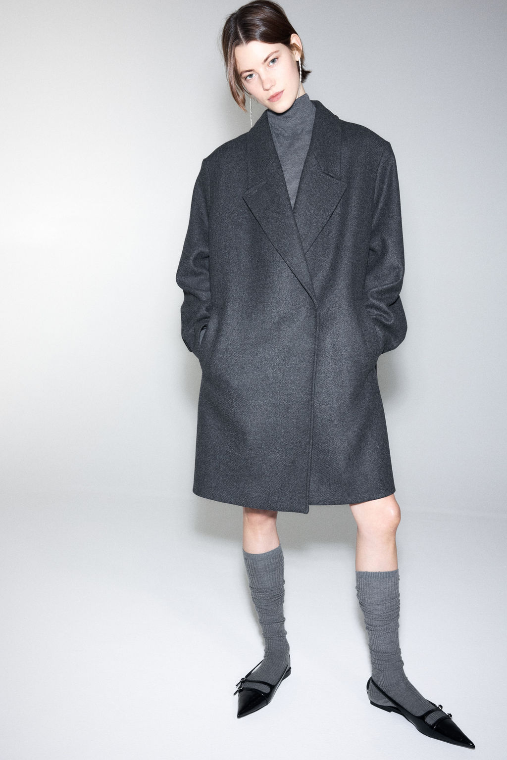 Abrigo oversize en mezcla de lana - H&m фото 6
