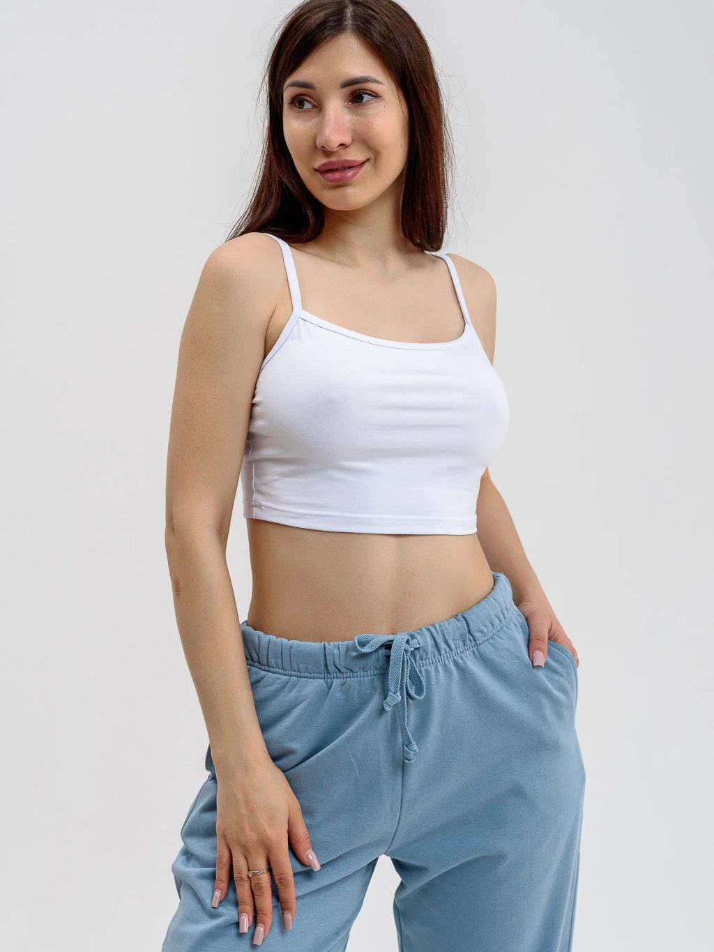 94% ХЛОПОК + 6% ЛАЙКРА Майка-топ