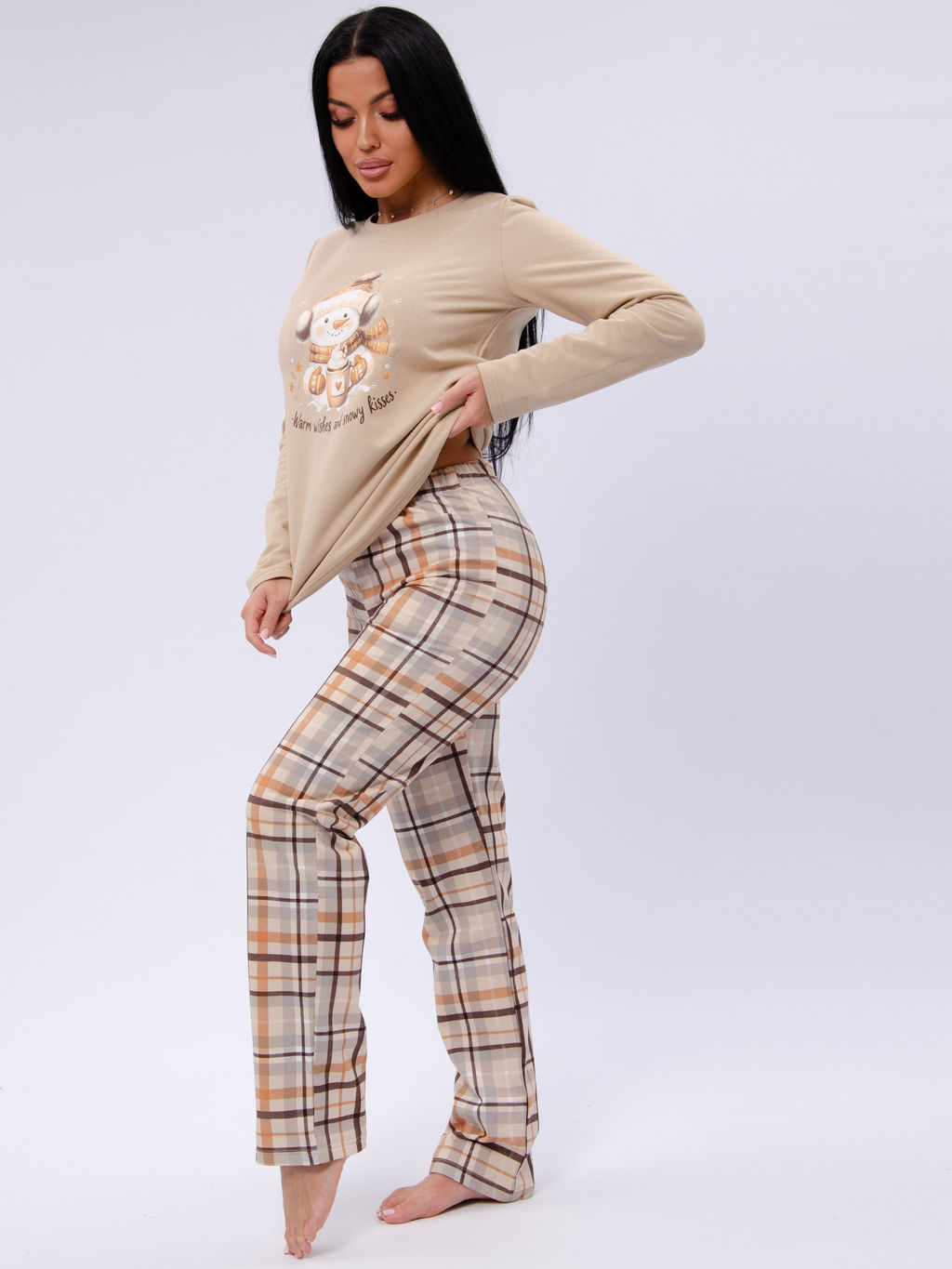 Пижама Ладушка, футер начёс - Малина фото 6