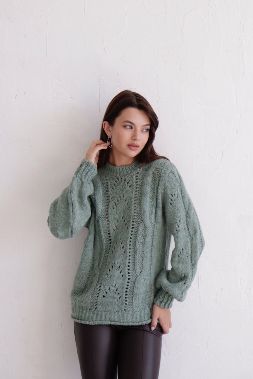 10421 Джемпер из шерсти фисташковый - Martichelli фото 2