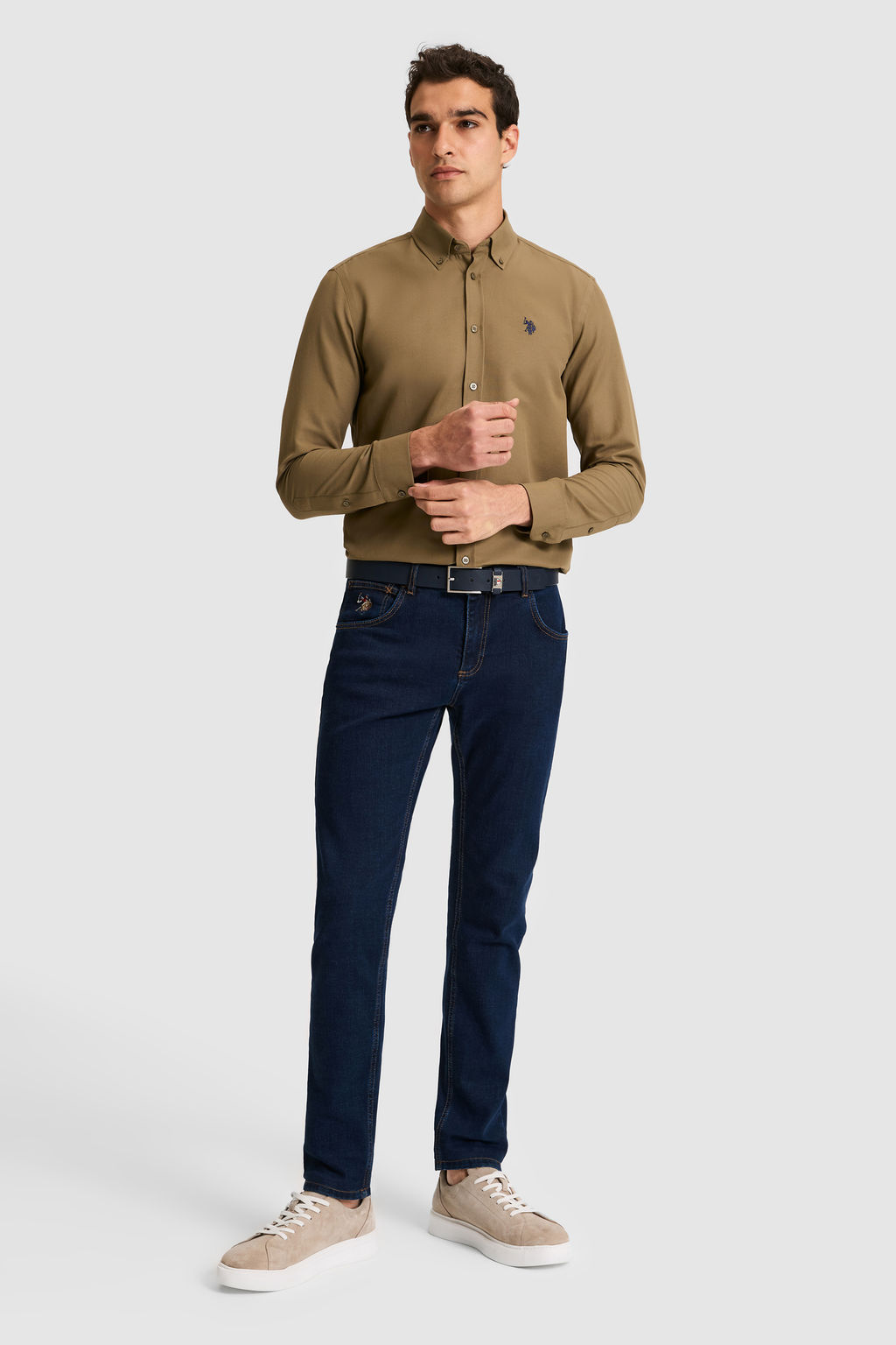 Erkek Haki Uzun Kollu Basic G_mlek - U.s. polo assn фото 4
