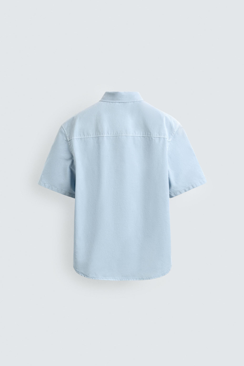 CAMISA RELAXED FIT LAVADO SPRAY / Azul claro - Zara фото 9
