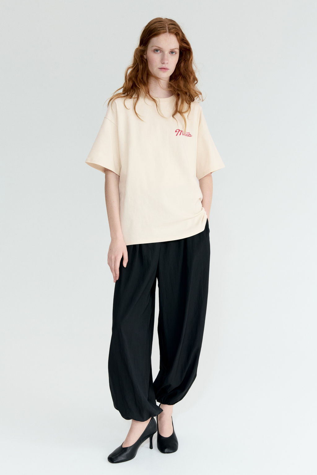 Camiseta oversize con motivo estampado - H&m фото 12