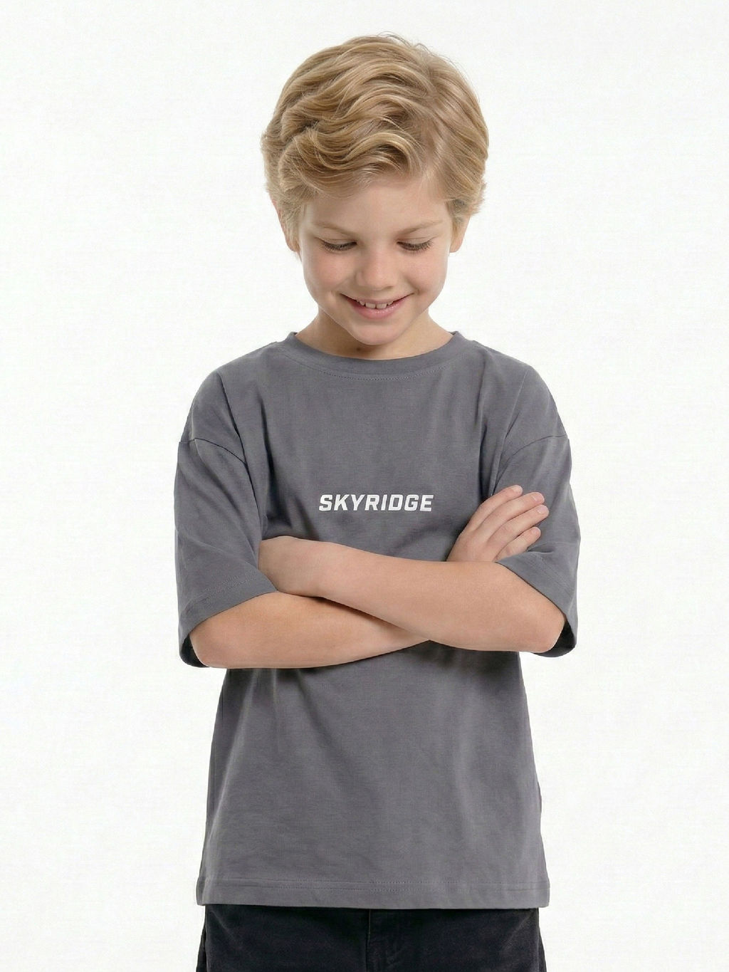 Футболка с принтом SKYRIDGE 22-9022 графит