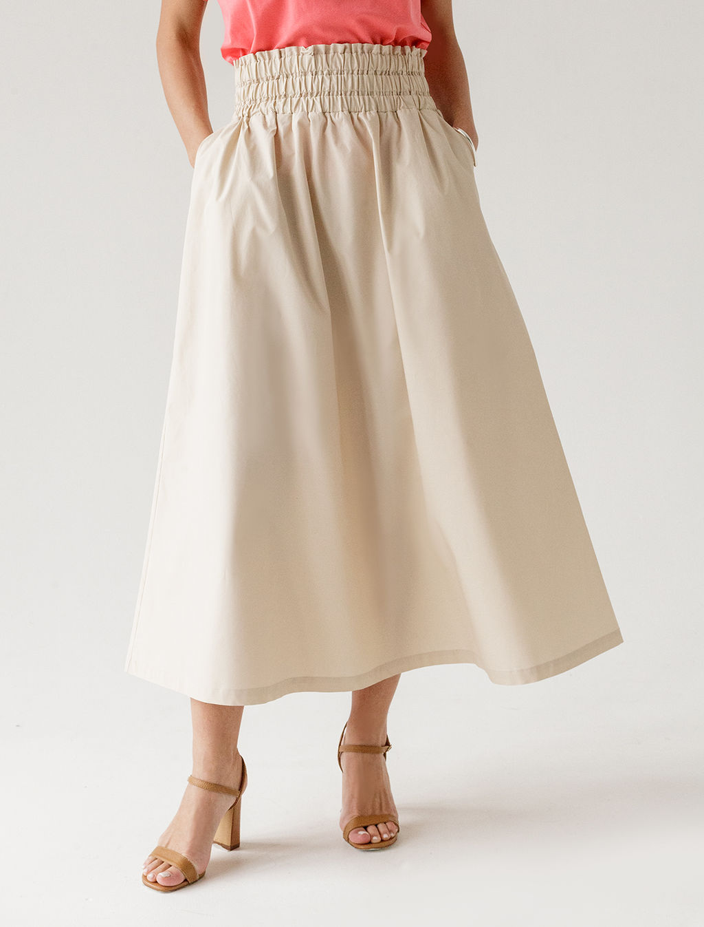 Юбка из легкого хлопкового поплина