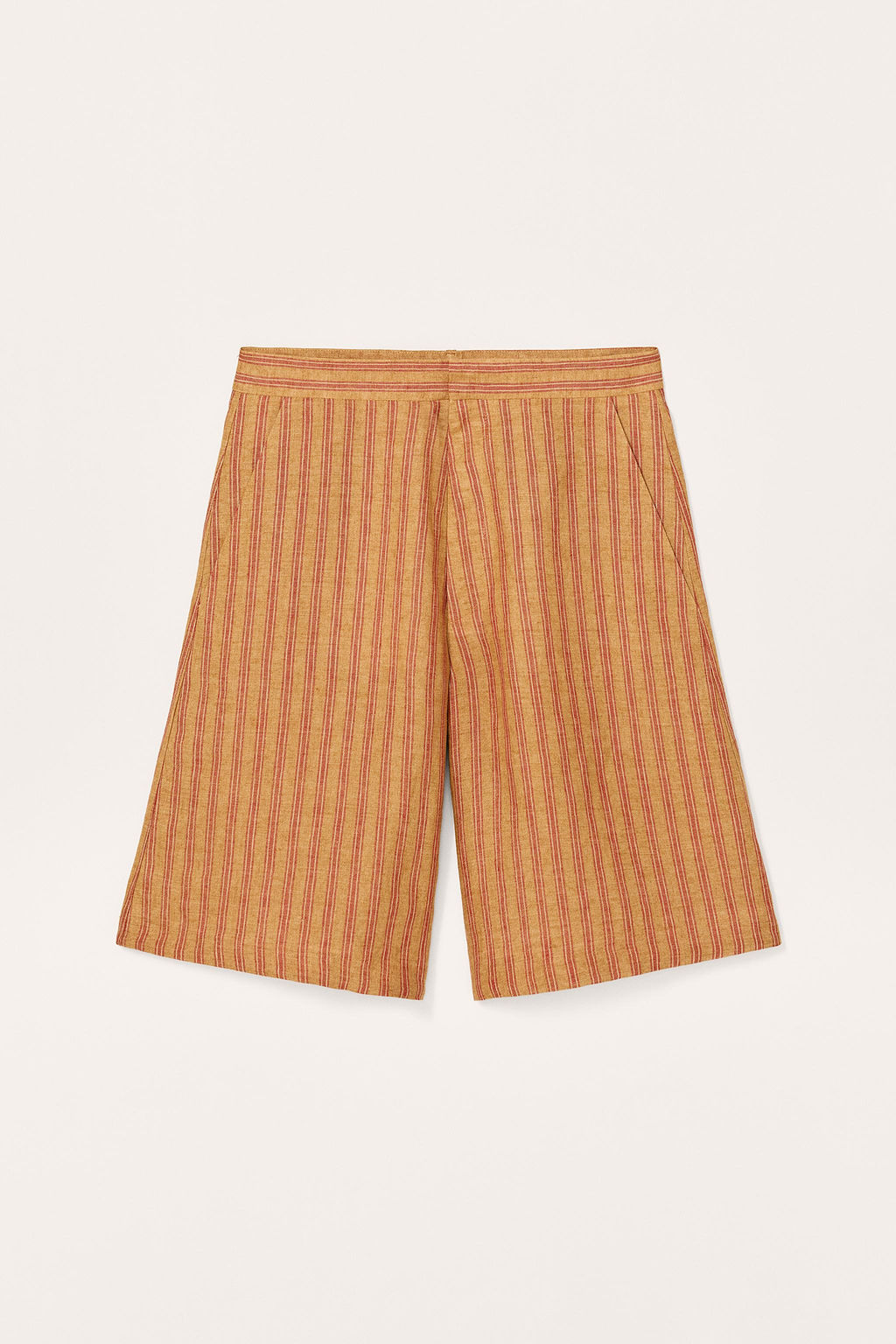 LIMITED EDITION STRIPED LINEN BERMUDA SHORTS - Zara фото 10