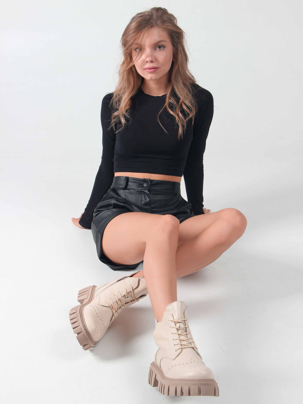 Ботинки 338.21153be.Бежевый макс/Мех