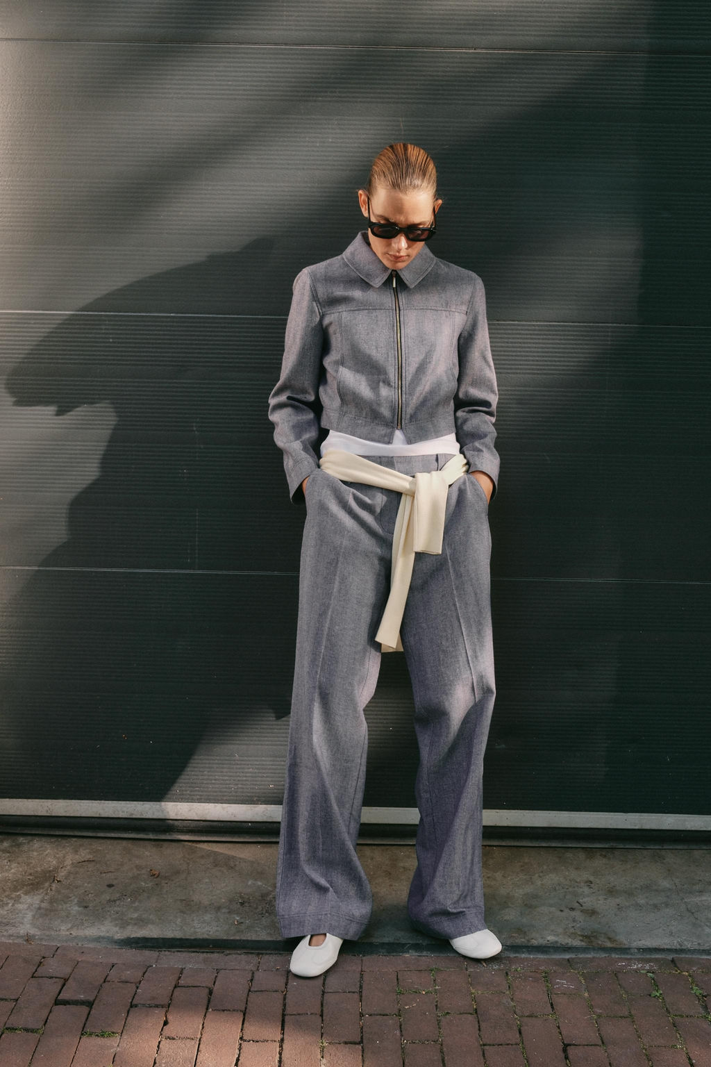 STITCHED DETAIL TROUSERS WITH BELT LOOPS - Zara фото 2