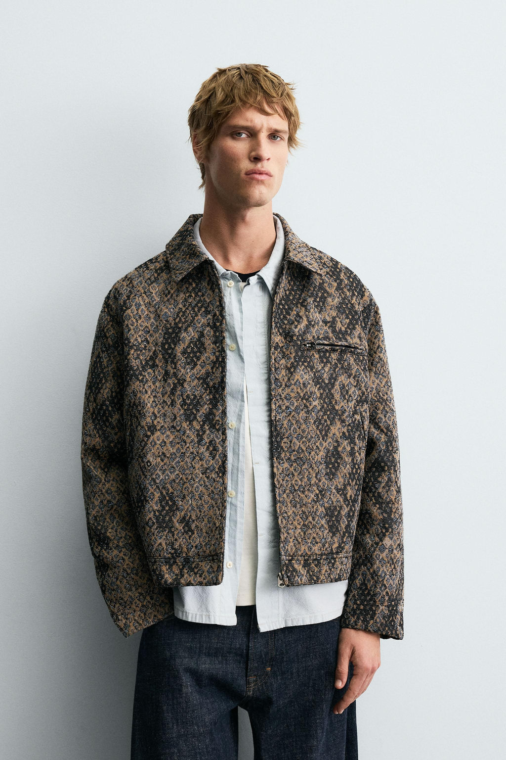 JACQUARD TEXTURED JACKET - Zara фото 2