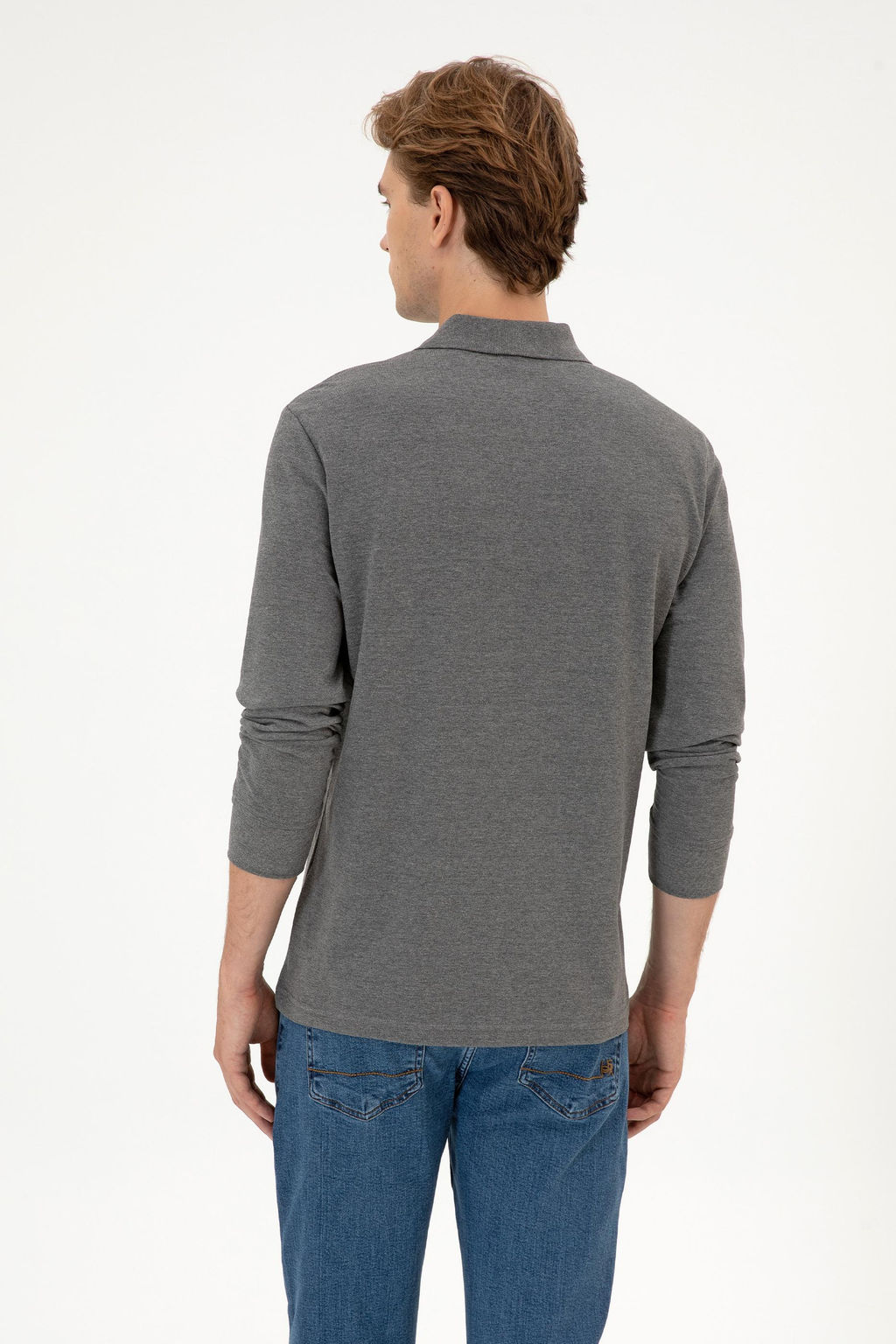 Erkek Antrasit Melanj Basic Sweatshirt Sepette S_rpriz _ndirim - U.s. polo assn фото 5