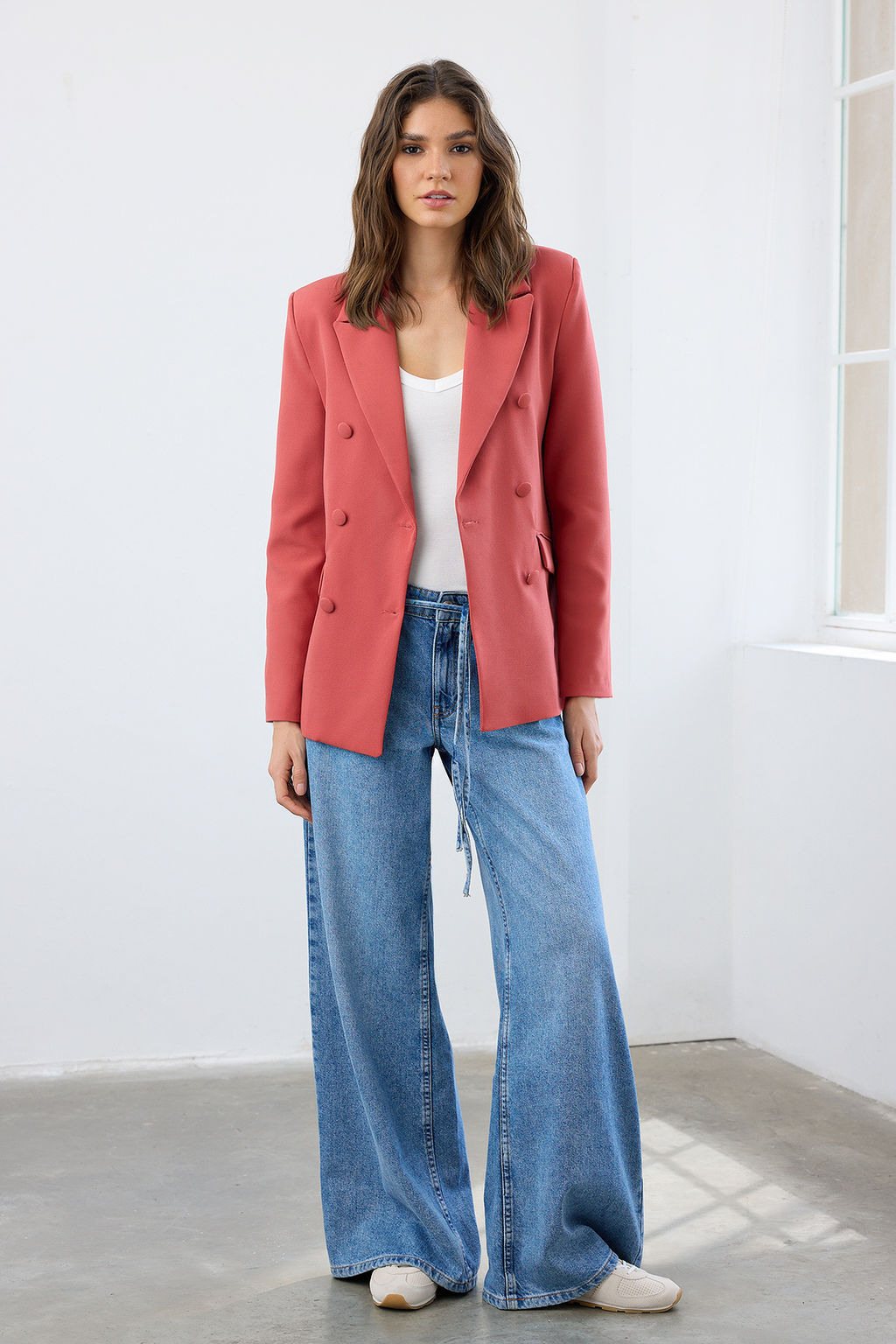TRENDYOLMILLA Siyah Regular Astarl? Dokuma Blazer Ceket TWOSS21CE0137  фото 2