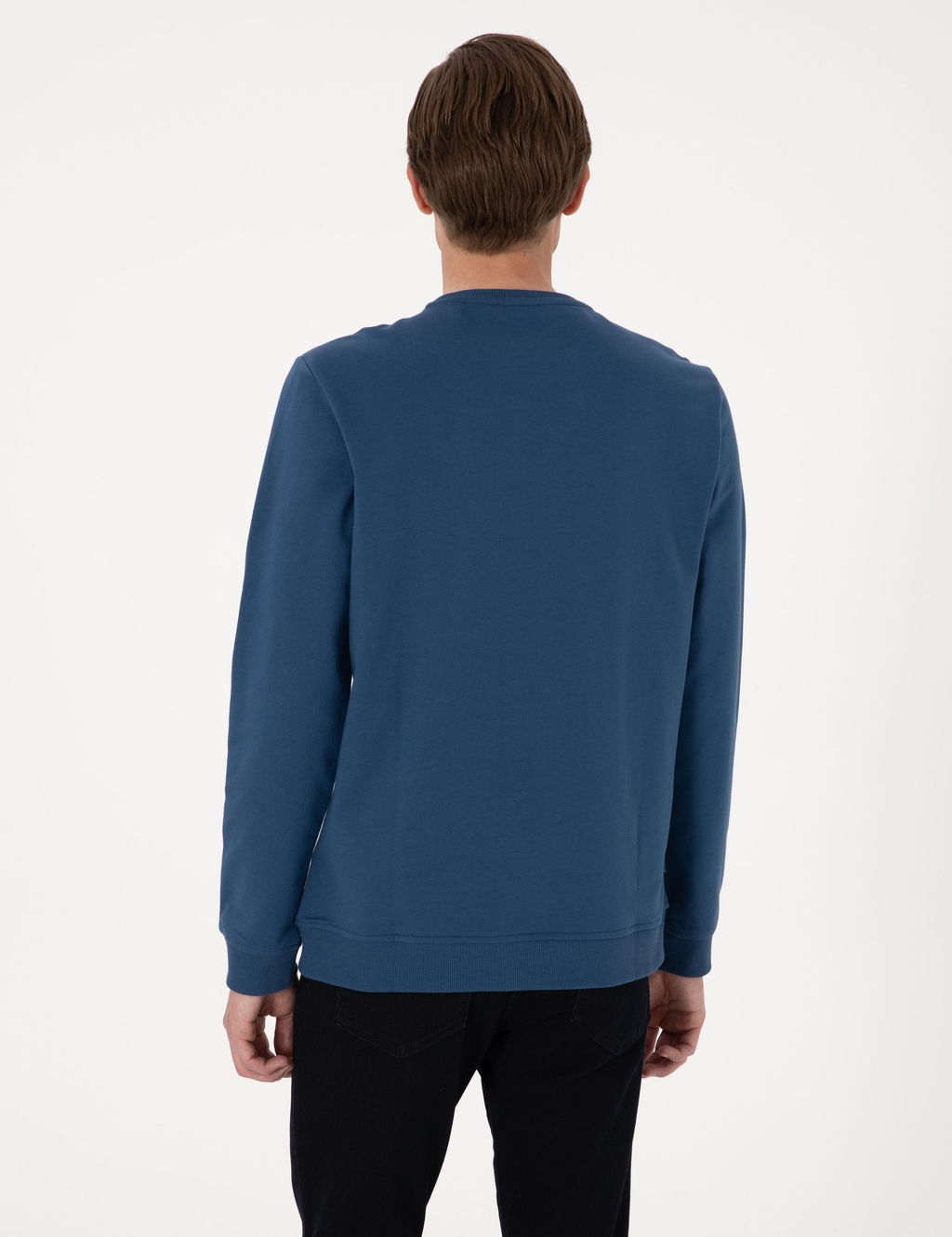 A__k Lacivert 2 _plik Regular Fit Bisiklet Yaka Basic Sweatshirt - Pierre cardin фото 5