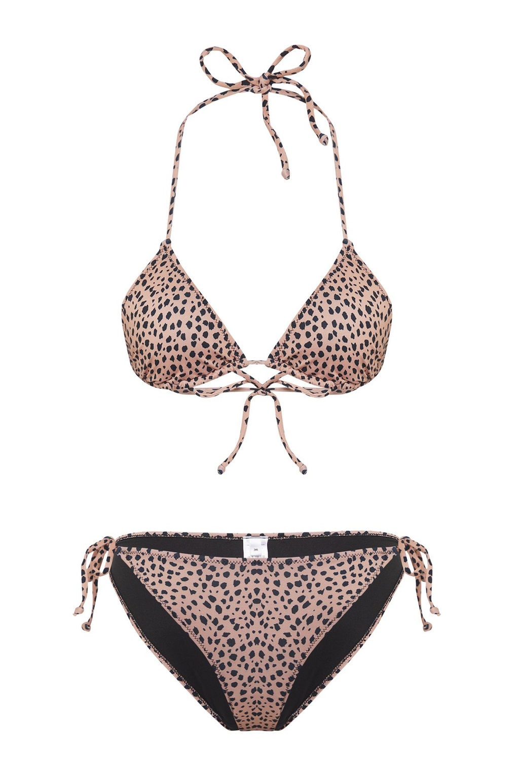Trendyolmilla Leopar Desenli Ucgen Regular Bikini Tak?m? TBESS25BT00149  фото 5