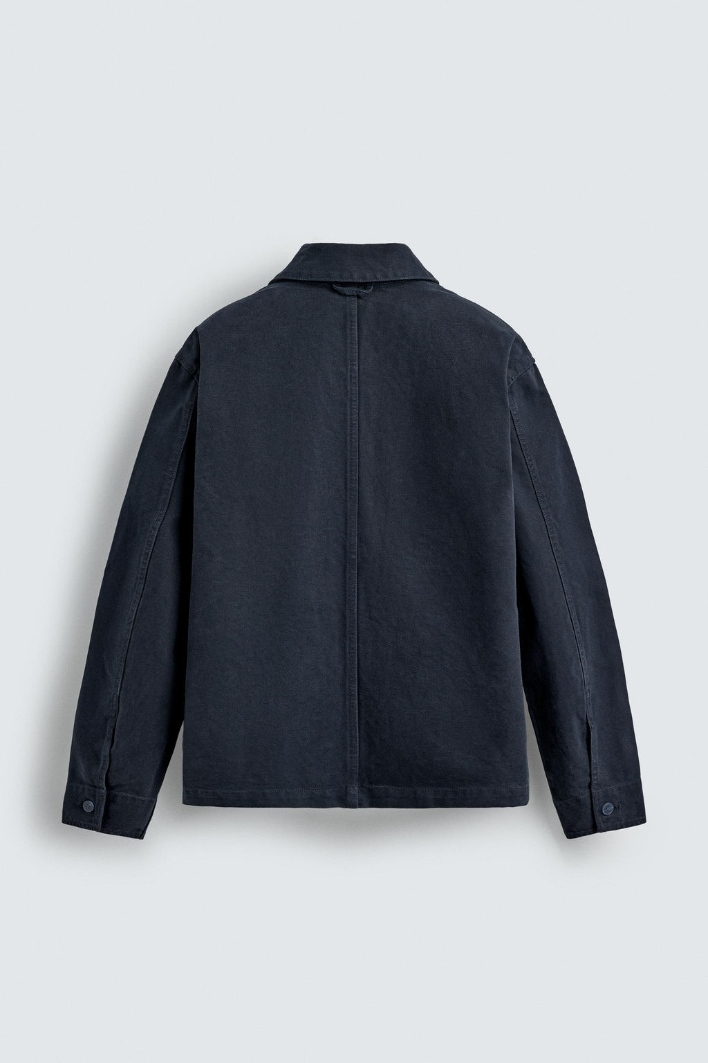 SOBRECAMISA RELAXED FIT CANVAS LAVADO / Marino oscuro - Zara фото 9