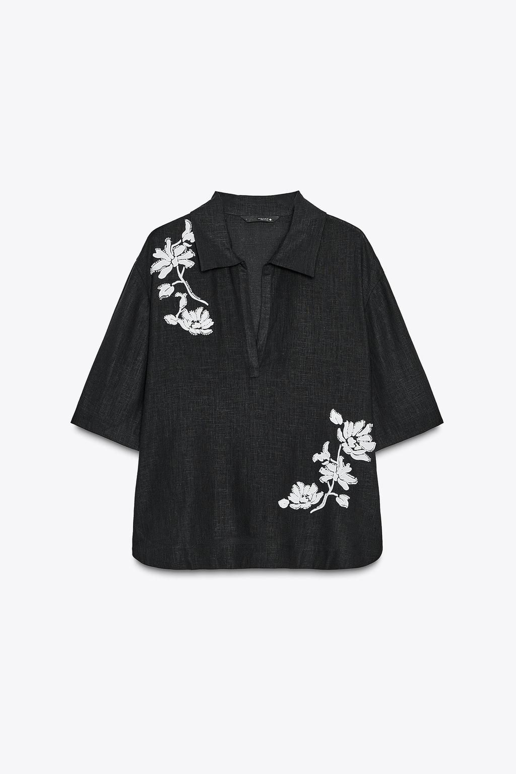 BEADED EMBROIDERY SHIRT ZW COLLECTION - Zara фото 6