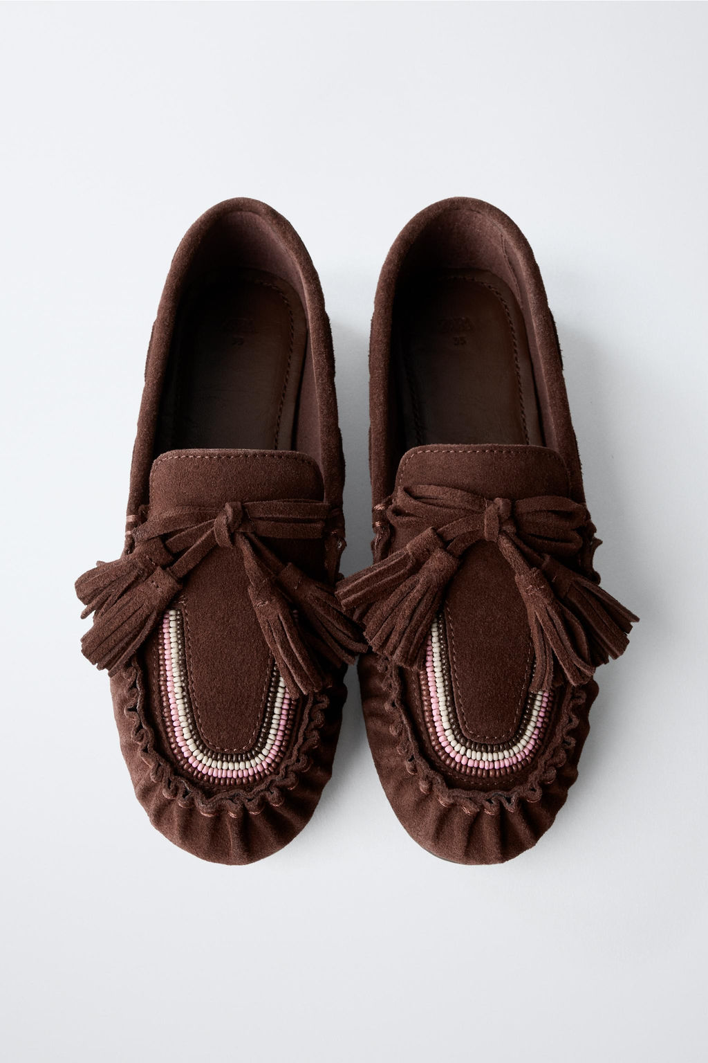 LEATHER TASSEL LOAFERS - Zara фото 4