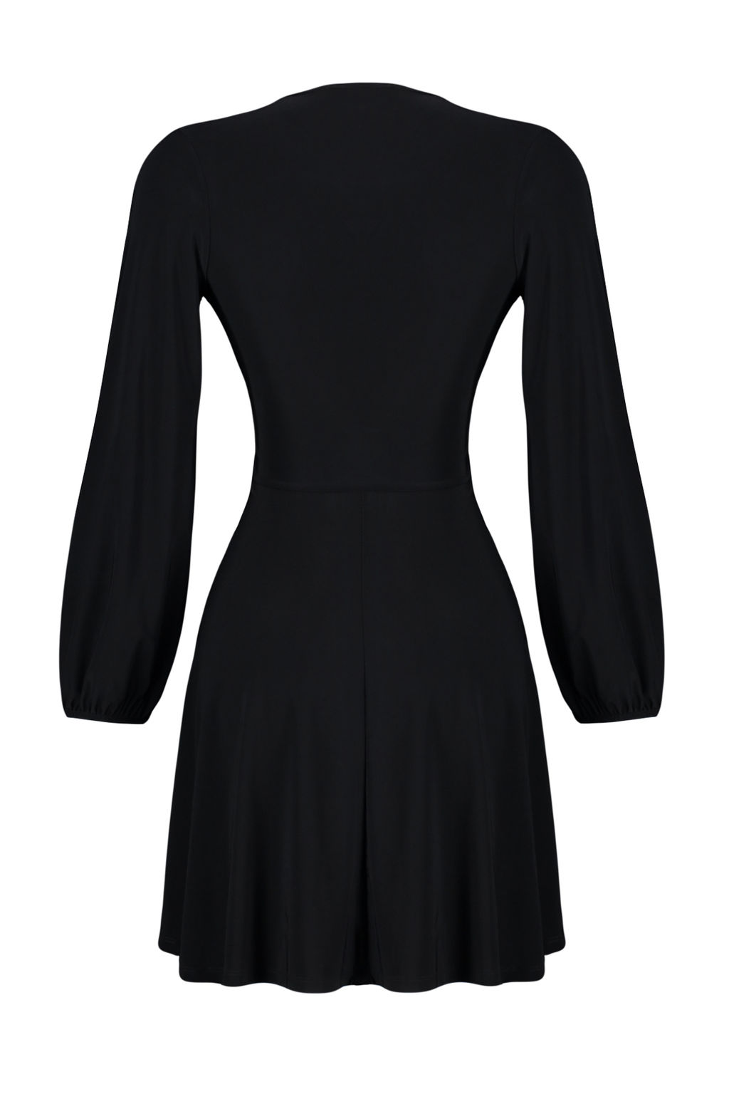 TRENDYOLMILLA Siyah Duz Skater V Yaka Skater/Belden Ac?lan Sandy Midi Elbise TWOSS24EL00829
