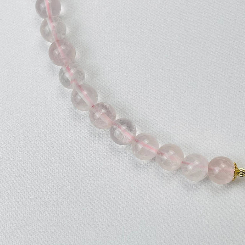 Бусы из Розового кварца и Лунного камня с подвеской Сердце - Радуга самоцветов фото 3