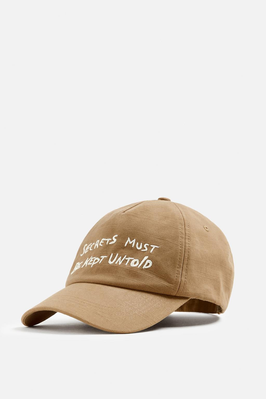 CAP WITH EMBROIDERED SLOGAN - Zara фото 5