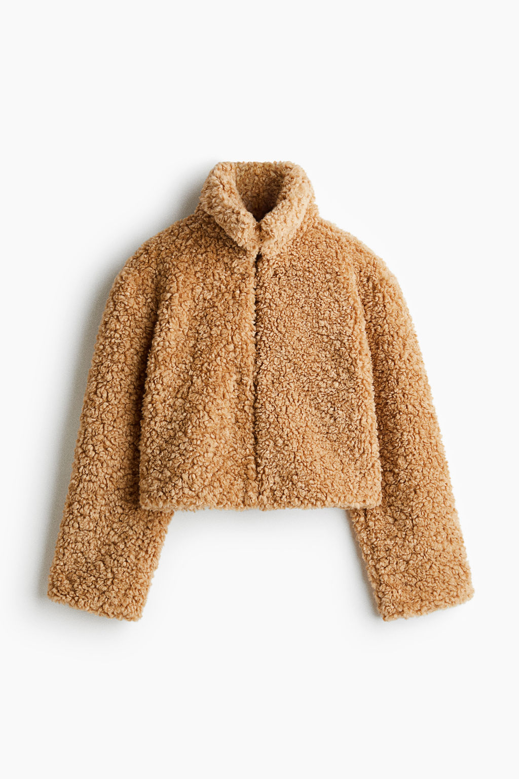 Chaqueta cropped de borreguito