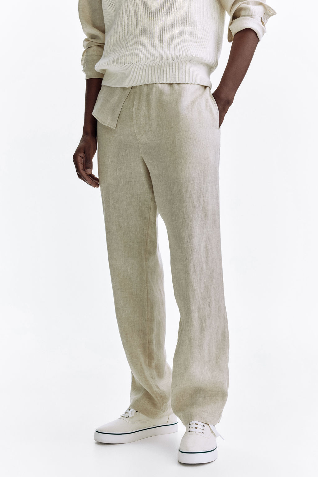 Pantal?n de lino Regular Fit - H&m фото 12