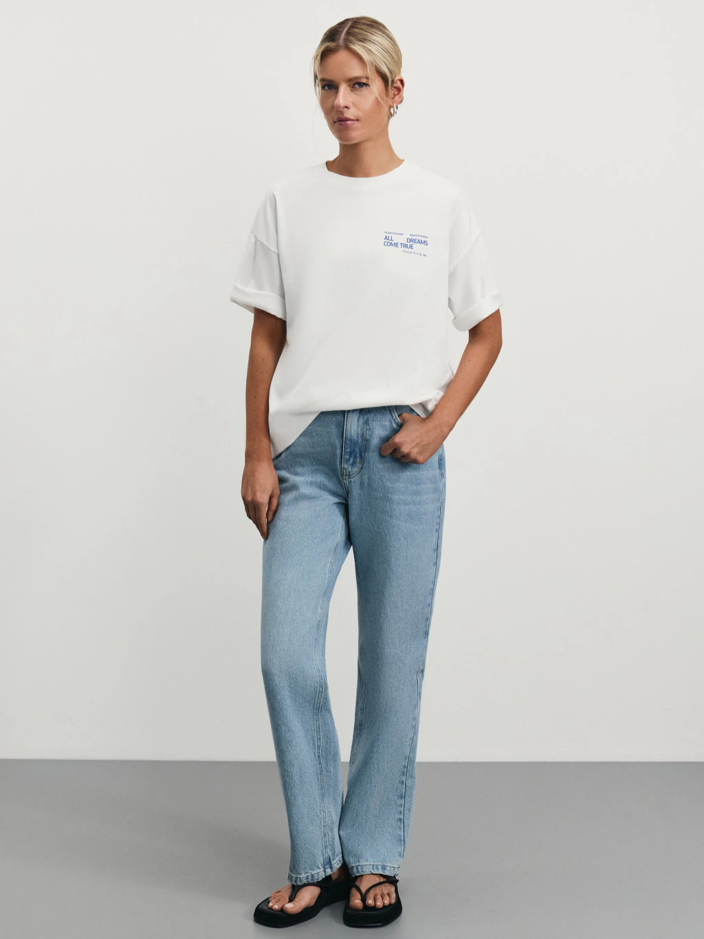 Футболка оверсайз с принтом / Zarina  фото 4