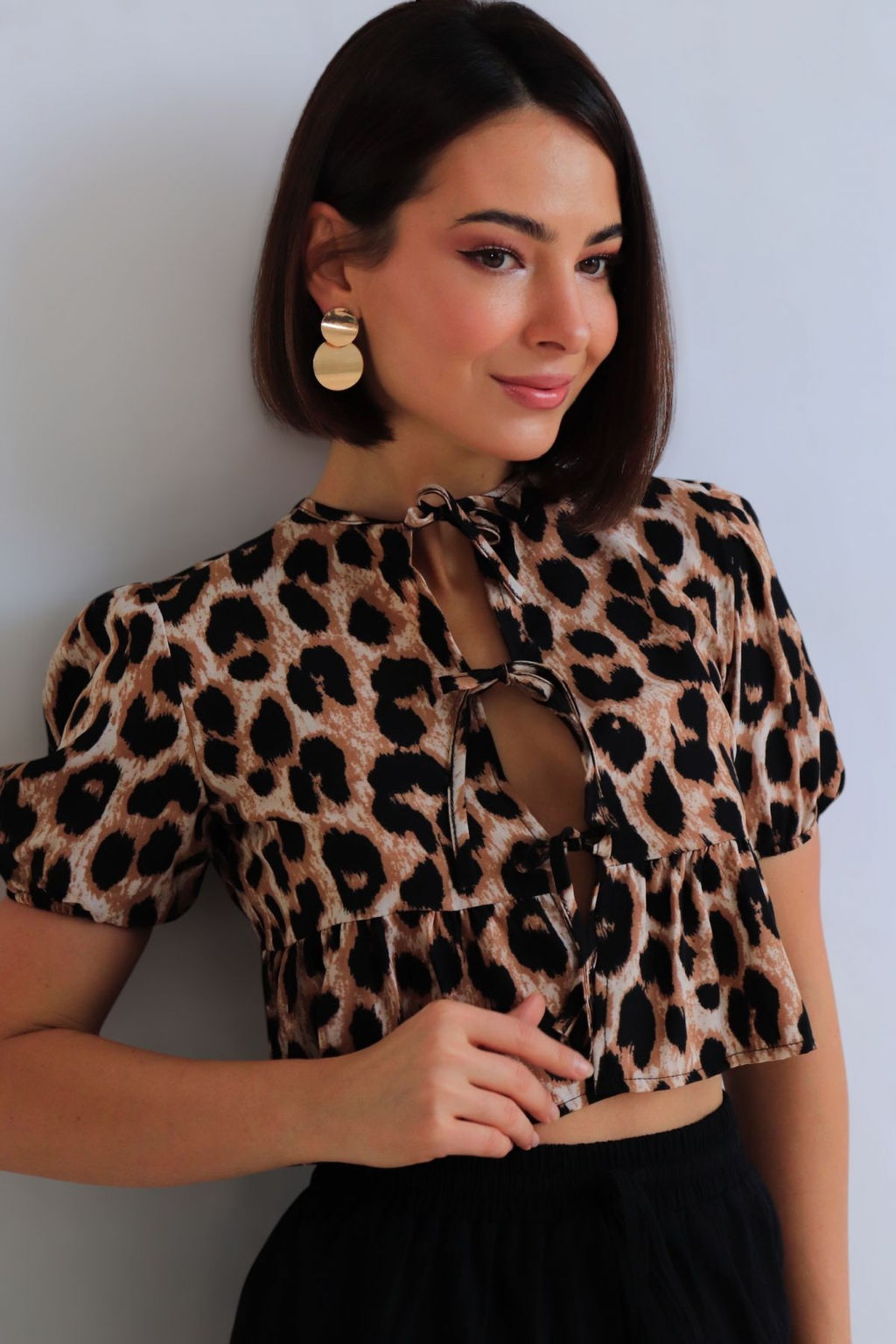 Martichelli Топ на завязках с анималистичным принтом  фото 2