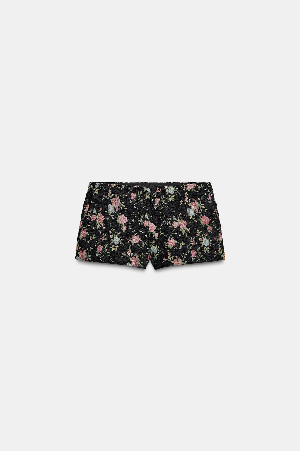 FLORAL JACQUARD MINI SHORTS - Zara фото 5