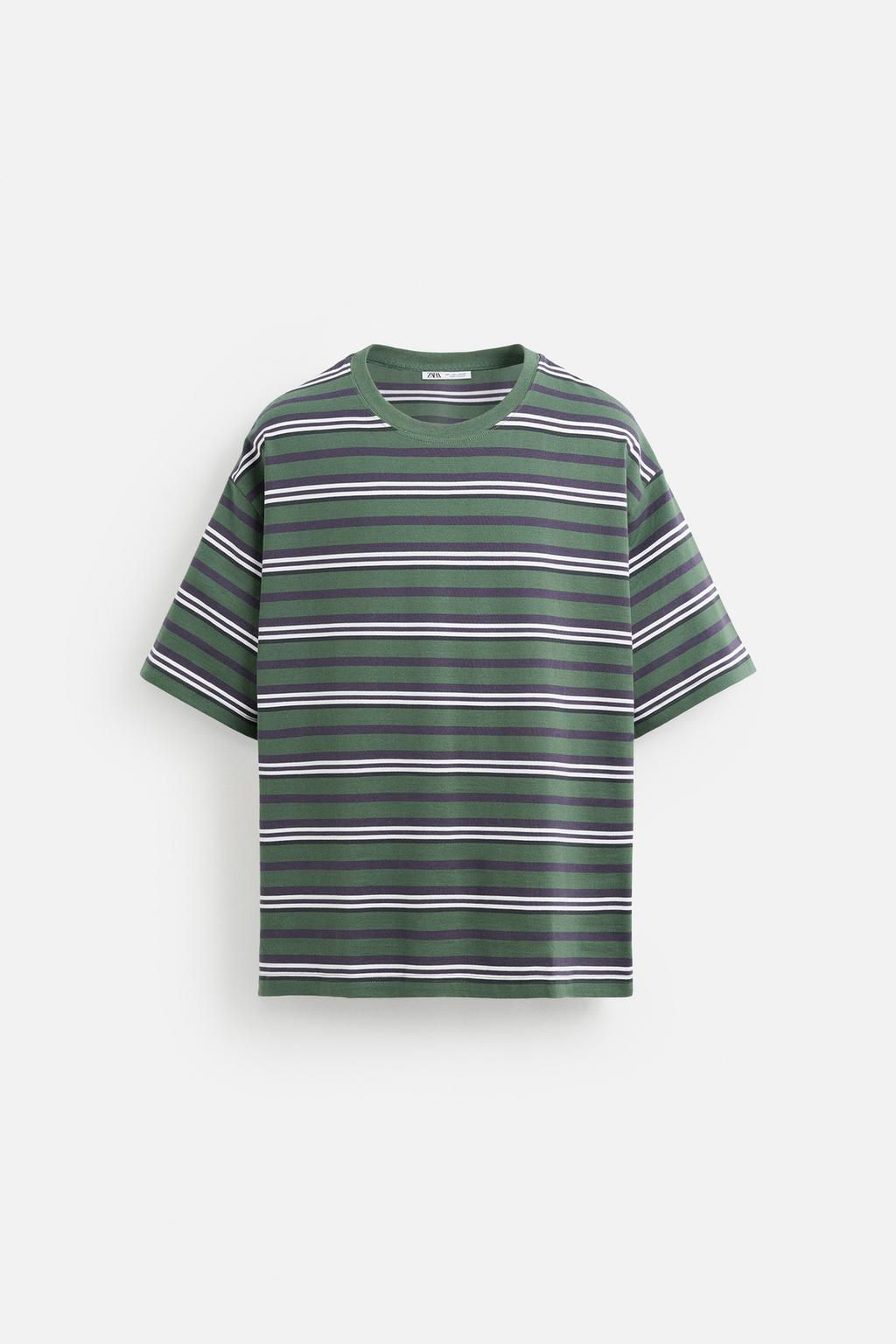 STRIPED JACQUARD T-SHIRT - Zara фото 8
