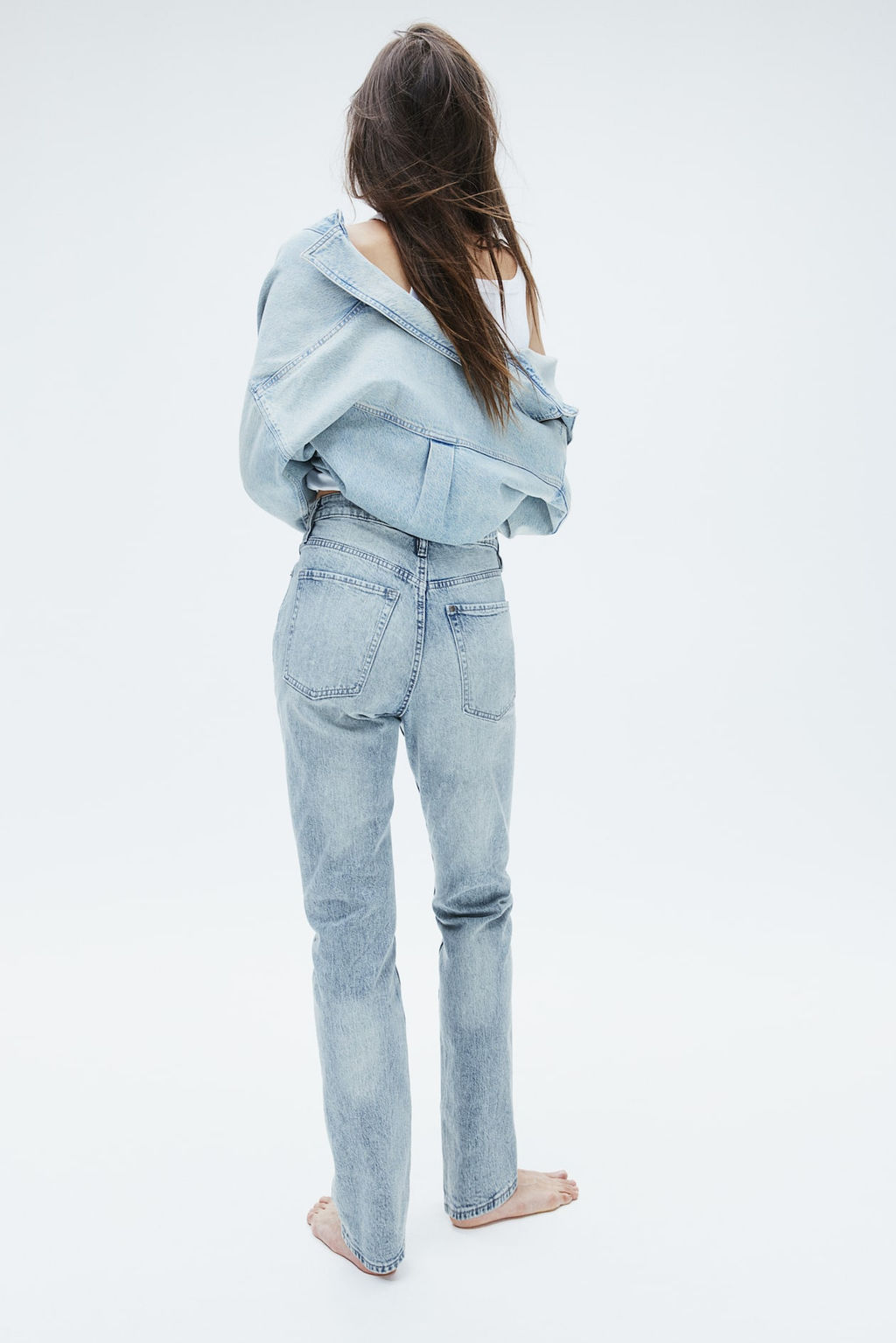 Slim Straight High Jeans - H&m фото 5