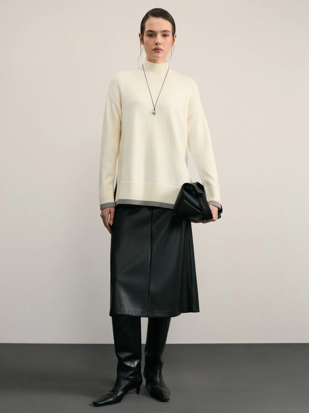 Джемпер с воротником стойкой / Zarina  фото 2