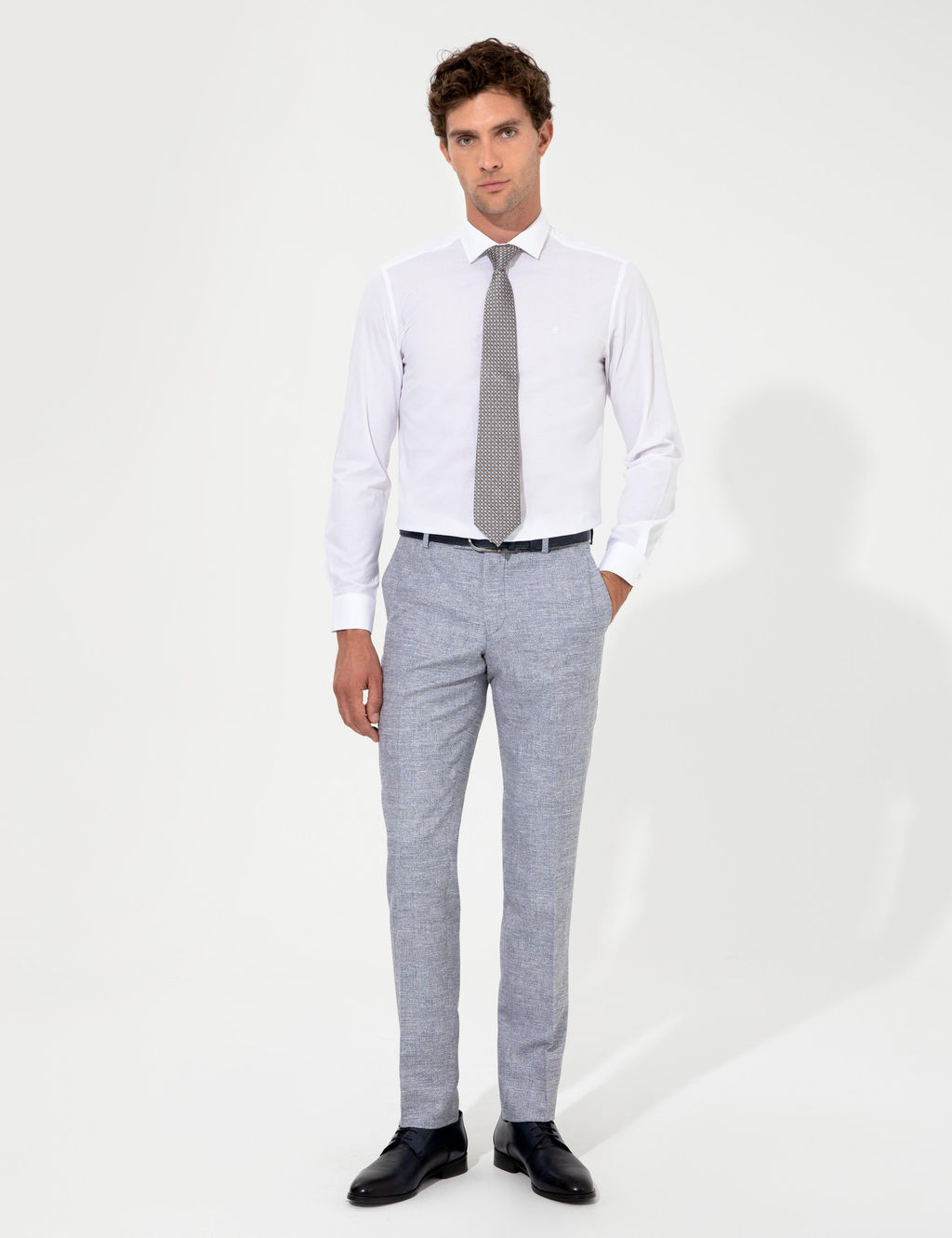 Белая приталенная рубашка с длинным рукавом - Cacharel фото 4