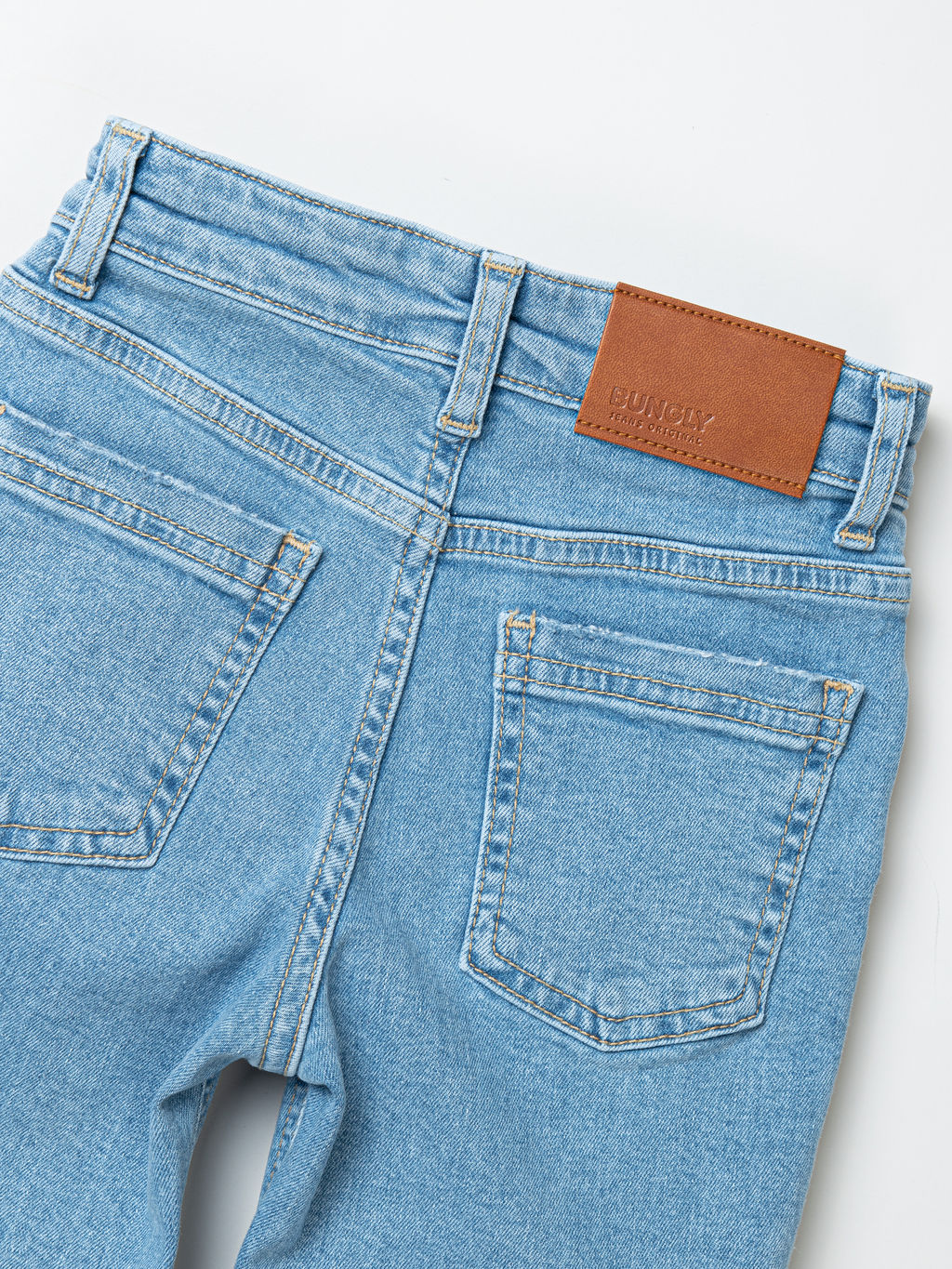 Джинсы прямые Голубые - Bungly фото 6