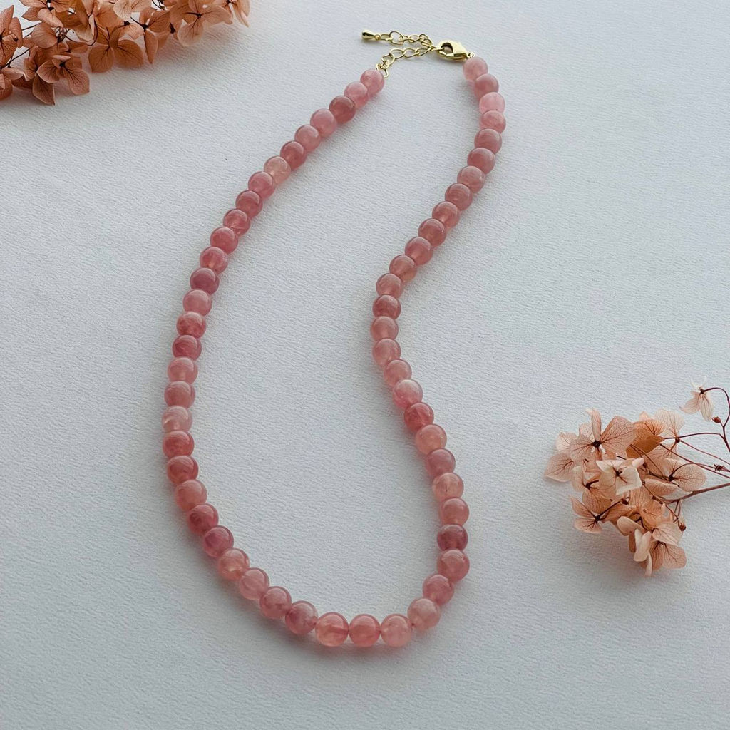 Бусы из мадагаскарского Розового кварца - Радуга самоцветов фото 4