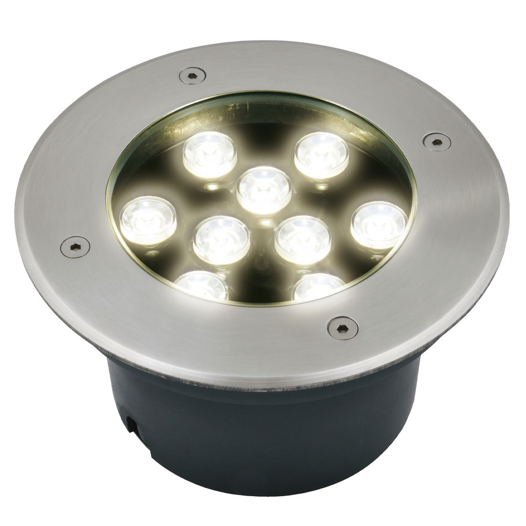 ULU-B12A-9W/2700K IP67 GREY Светильник светодиодный уличный. Архитектурный встраиваемый. Теплый белый свет (2700К). Корпус серый. TM Uniel.