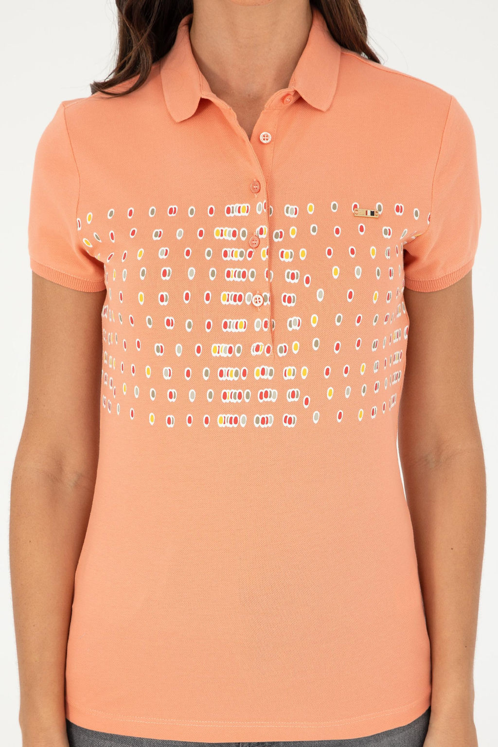 Футболка-поло женская U.S. Polo Assn лососевый фото 6