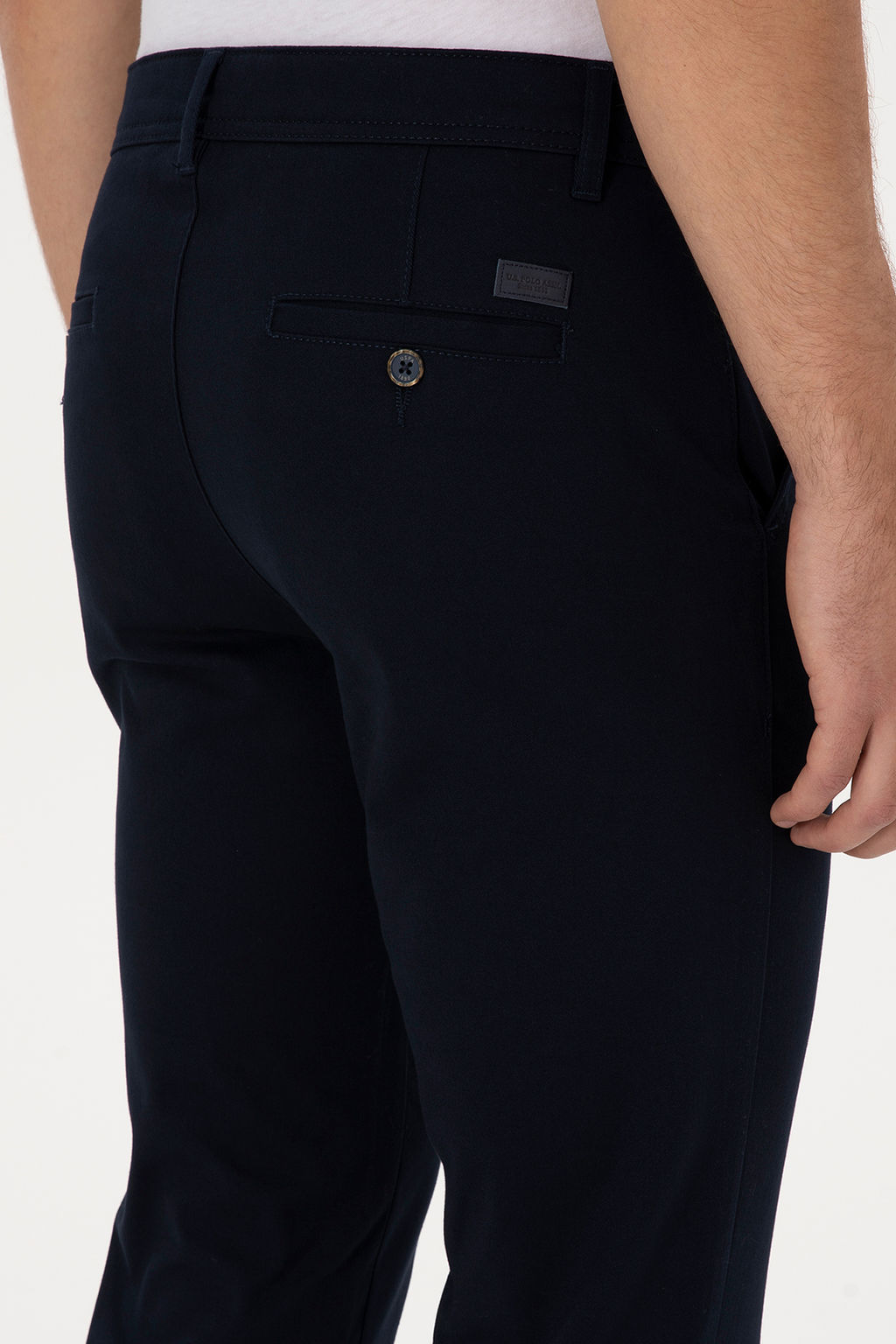 Erkek Lacivert Slim Fit Kanvas / Chino Pantolon - U.s. polo assn фото 12