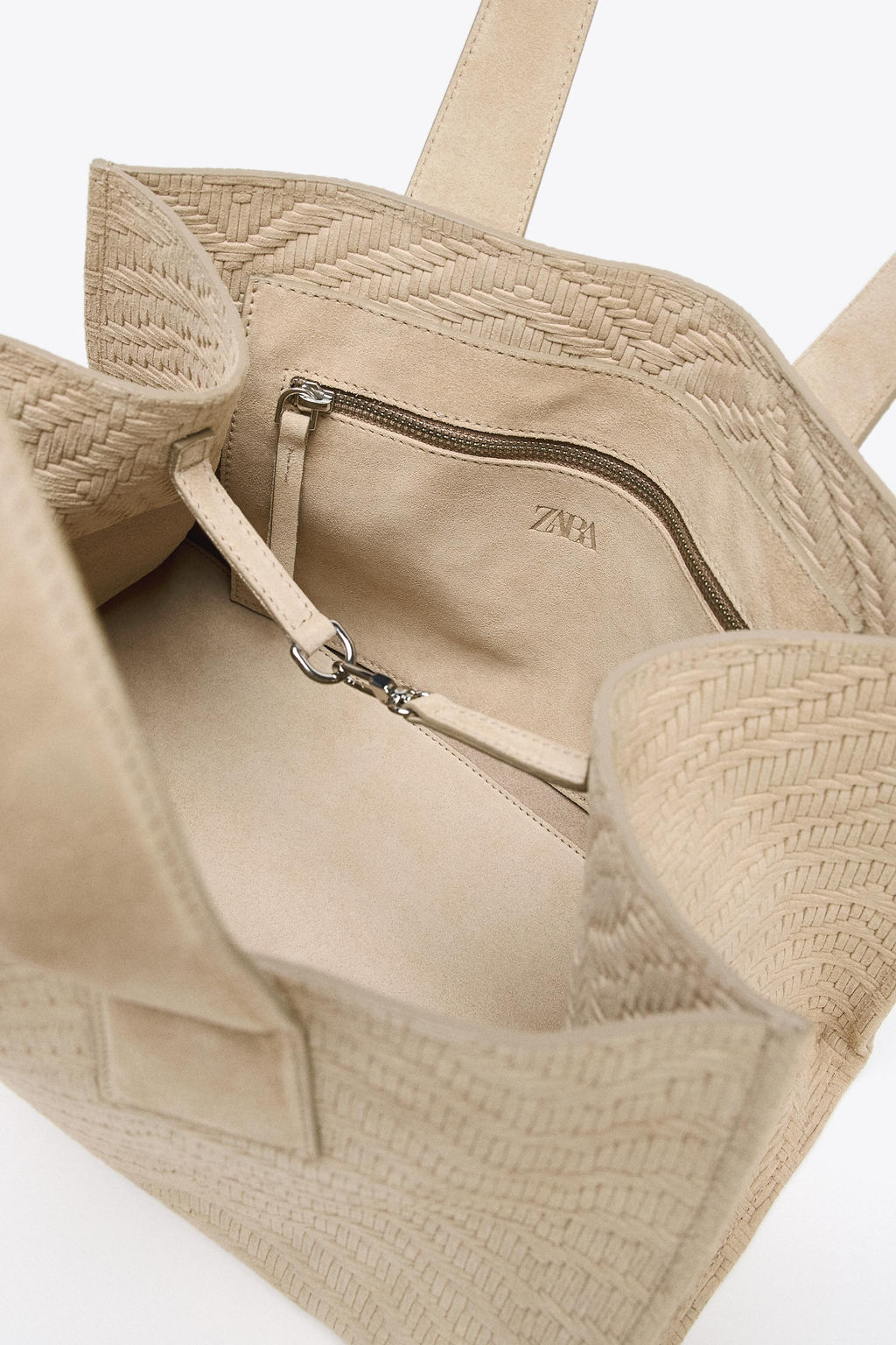 BRAIDED SUEDE SHOPPER - Zara фото 7