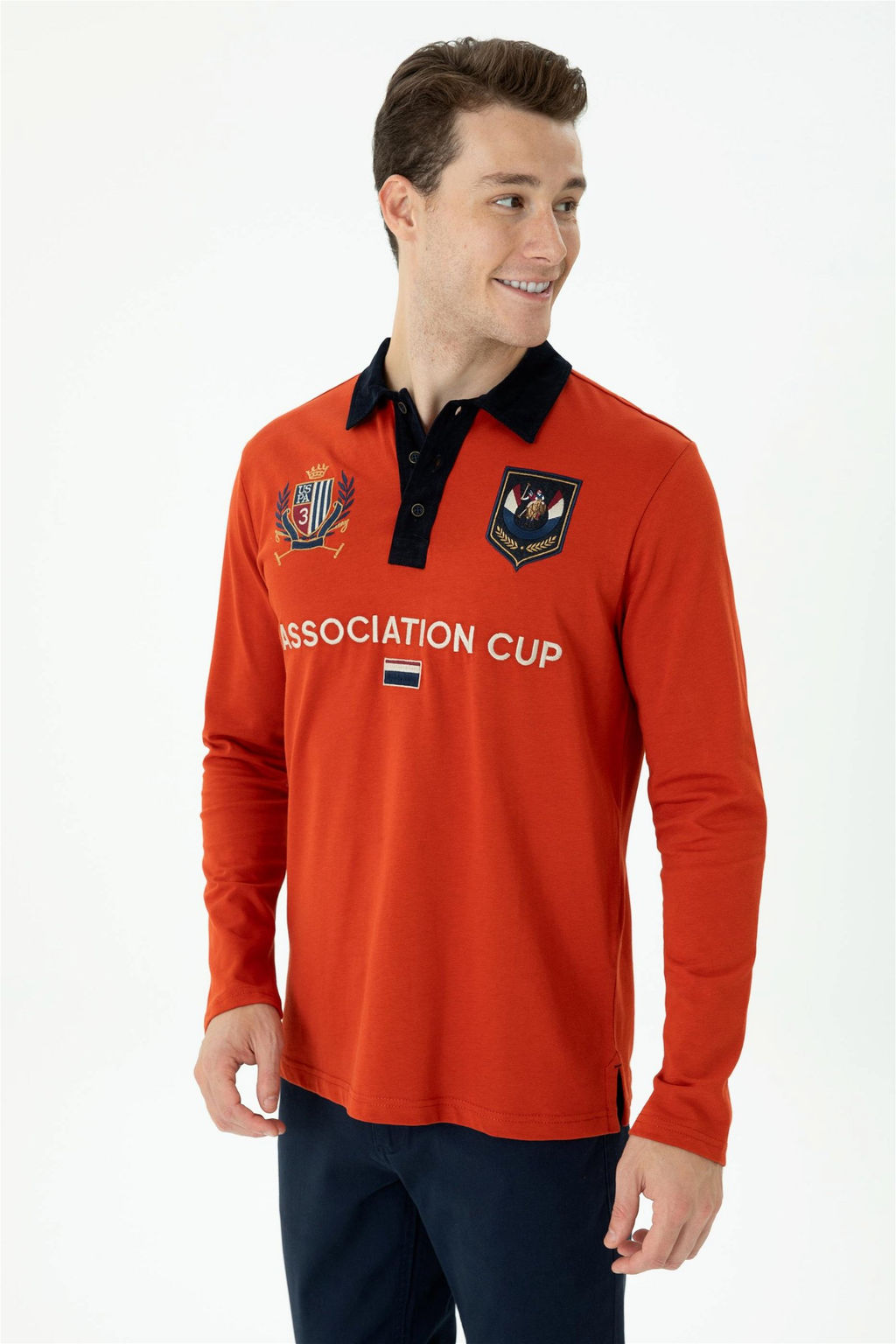 U. S. Polo Assn Мужская толстовка с воротником поло и плиткой - U.s. polo assn фото 3