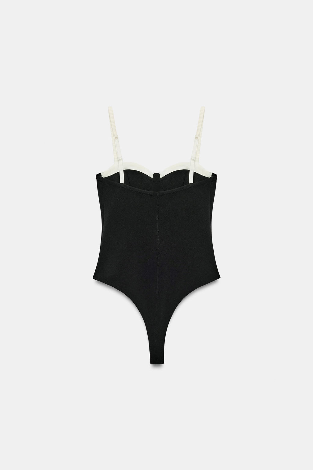BODY TIRANTES CONTRASTE / Negro / Blanco