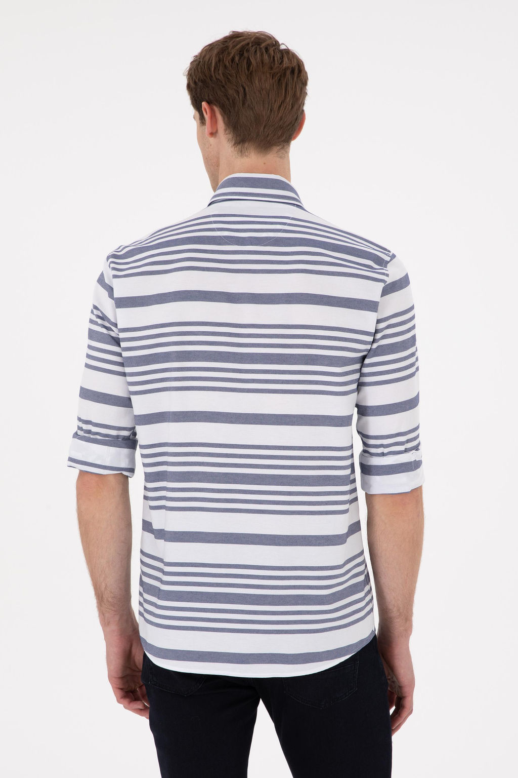 Мужская темно-синяя рубашка с длинным рукавом Неожиданная скидка в корзине - U.s. polo assn фото 5