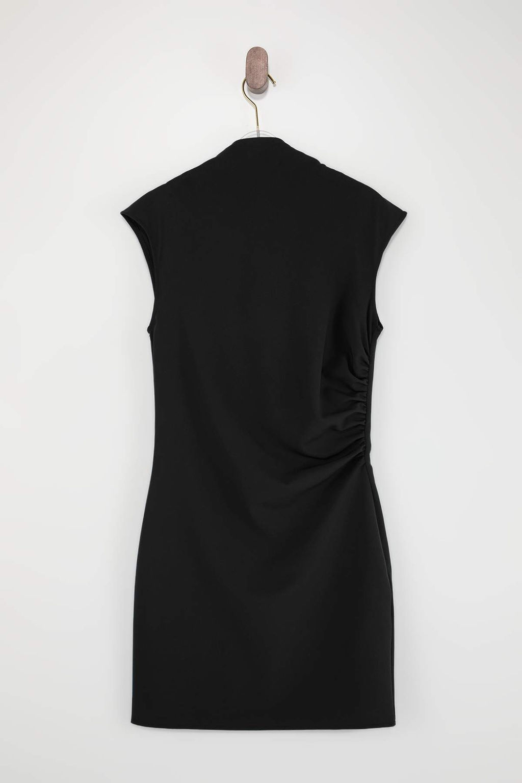 Wardrope Essentials Siyah Dik Yaka K?sa / Mini Esnek Dokuma Elbise TWOSS26EL00306