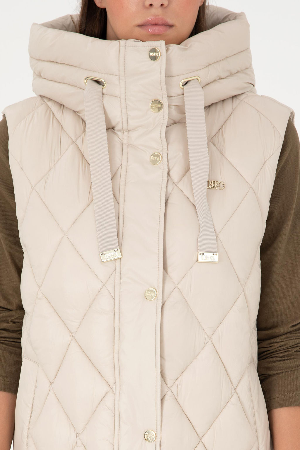 Женский кремовый жилет Неожиданная скидка в корзине - U.s. polo assn фото 13