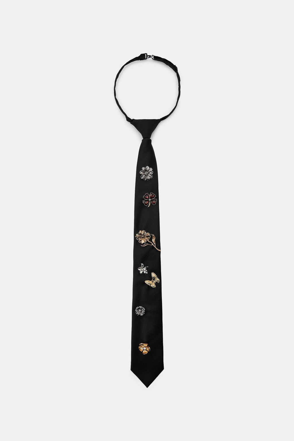 BUTTERFLY FLOWER CHARM TIE - Zara фото 2