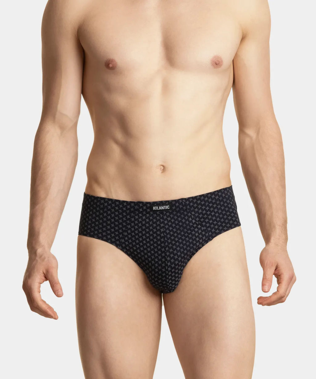 ATLANTIC 3MP-101/04 Трусы классика Check - набор 3 шт. темно-синий + темно-синий + темно-синий  фото 2