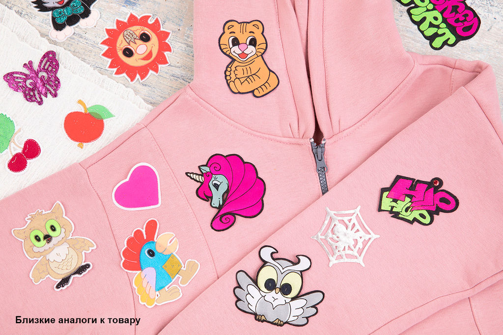 Термоаппликация BLITZ сердце двойное джинс 6 шт СС1/1 9х9 см