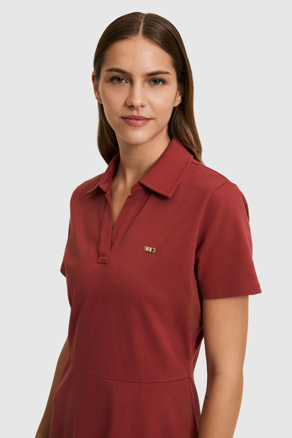 Kadın Lacivert Polo Yaka Örme Elbise - U.s. polo assn фото 5