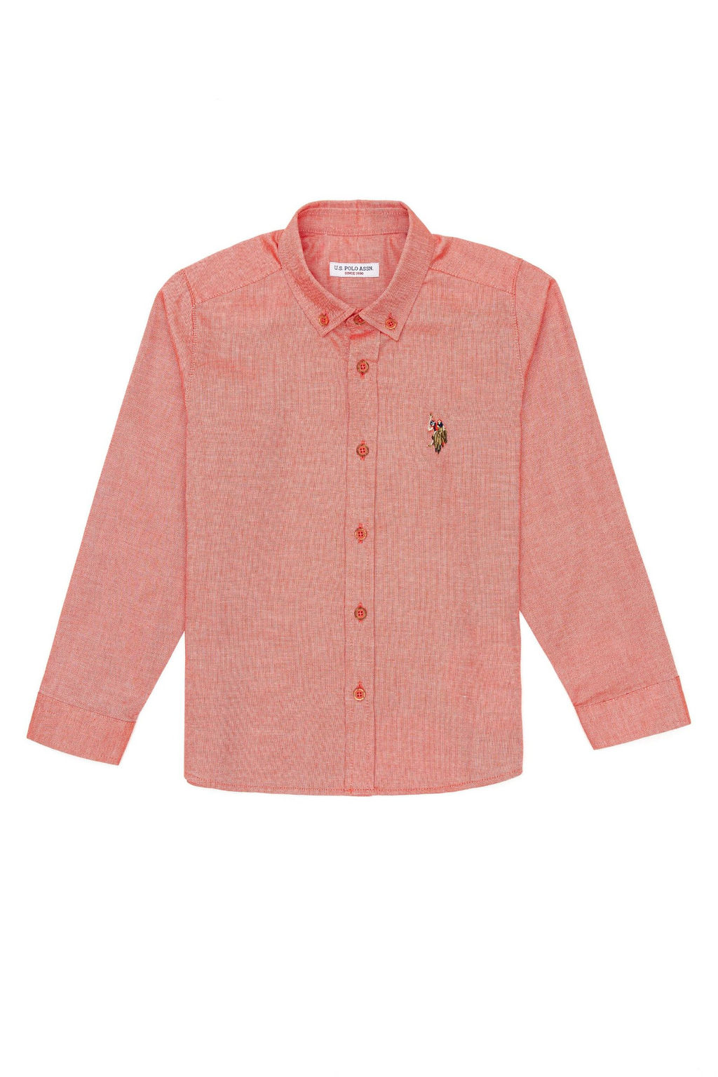 U. S. Polo Assn Красная базовая рубашка с длинным рукавом для мальчика - U.s. polo assn фото 4