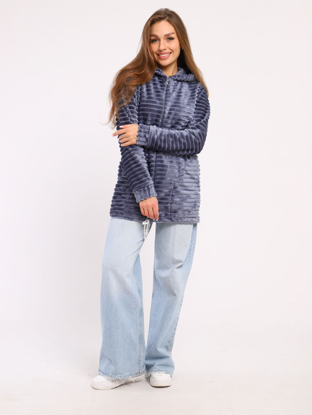 Толстовка женская 6-204 из велсофта - Новое кимоно фото 16