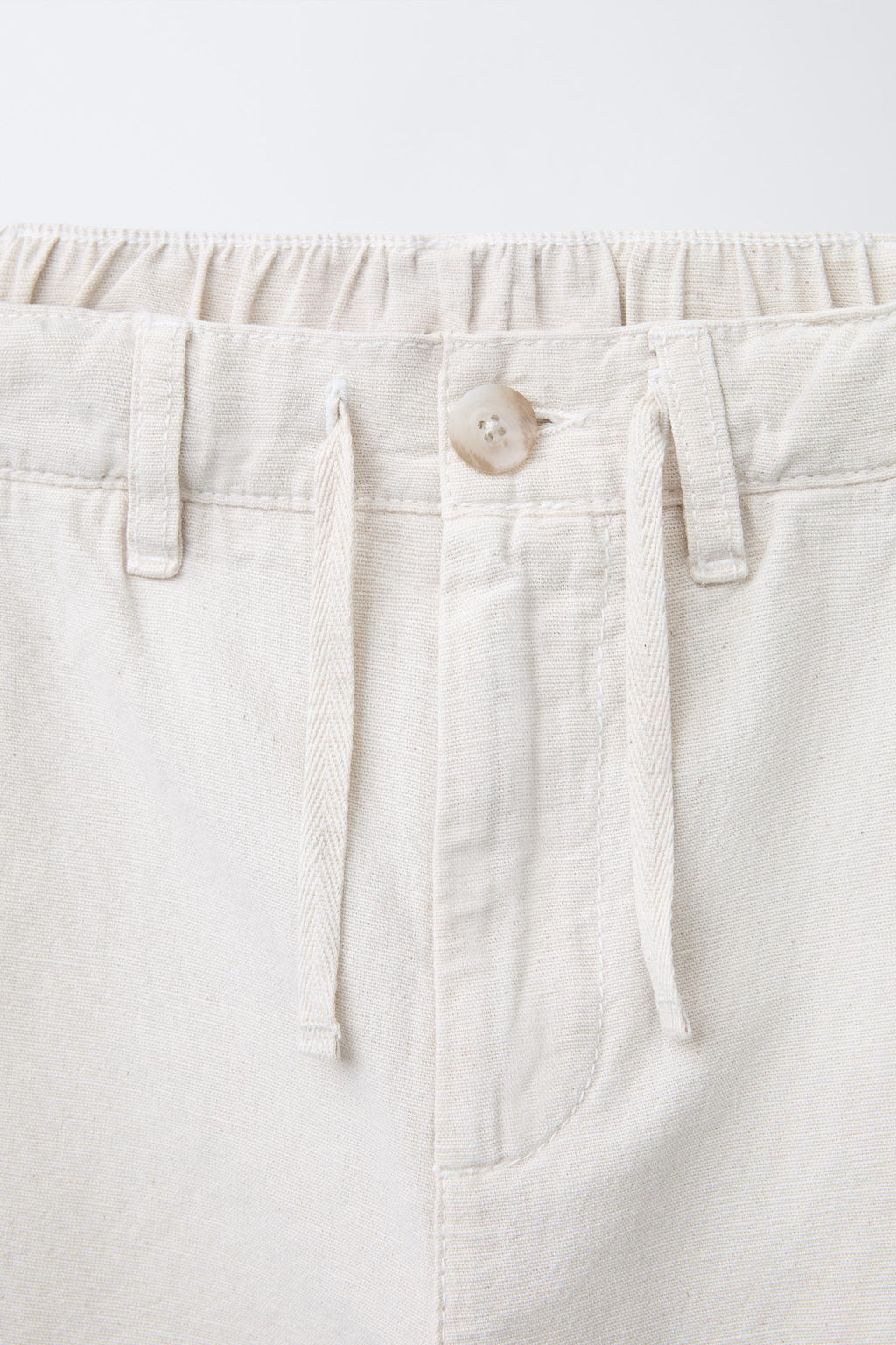 COTTON AND LINEN STRAIGHT-LEG TROUSERS - Zara фото 3